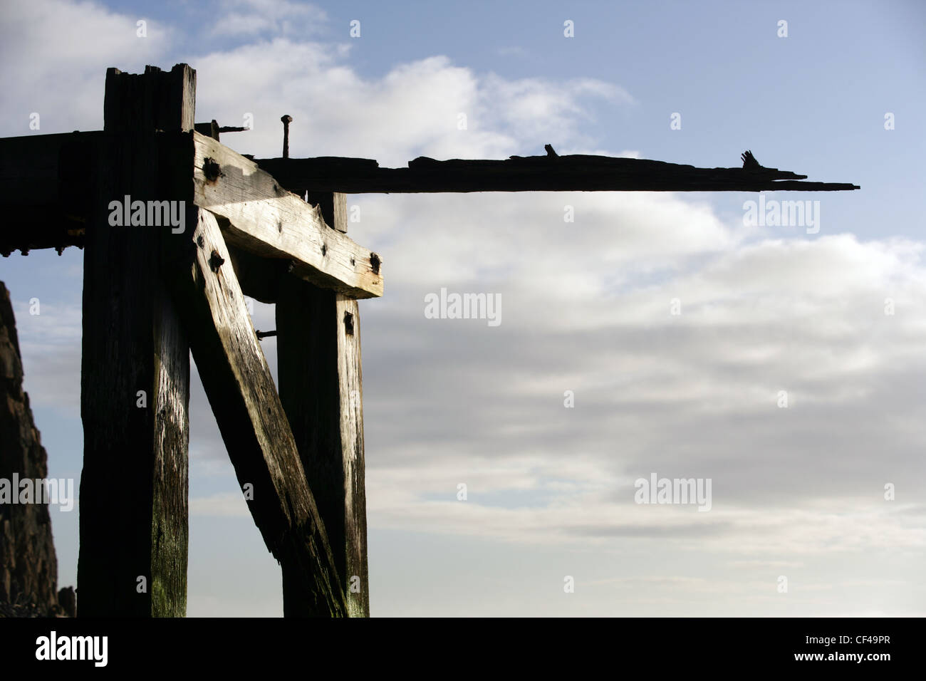 Old pier at Aberdour Fife Scotland. Stock Photo