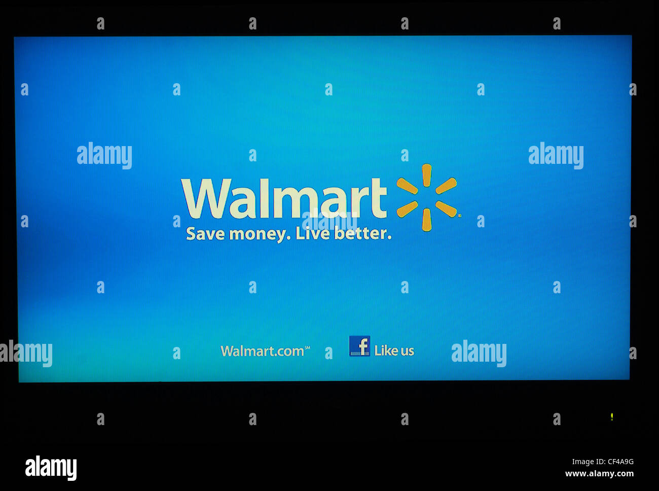 Walmart logo on a TV commercial Stock Photo Alamy