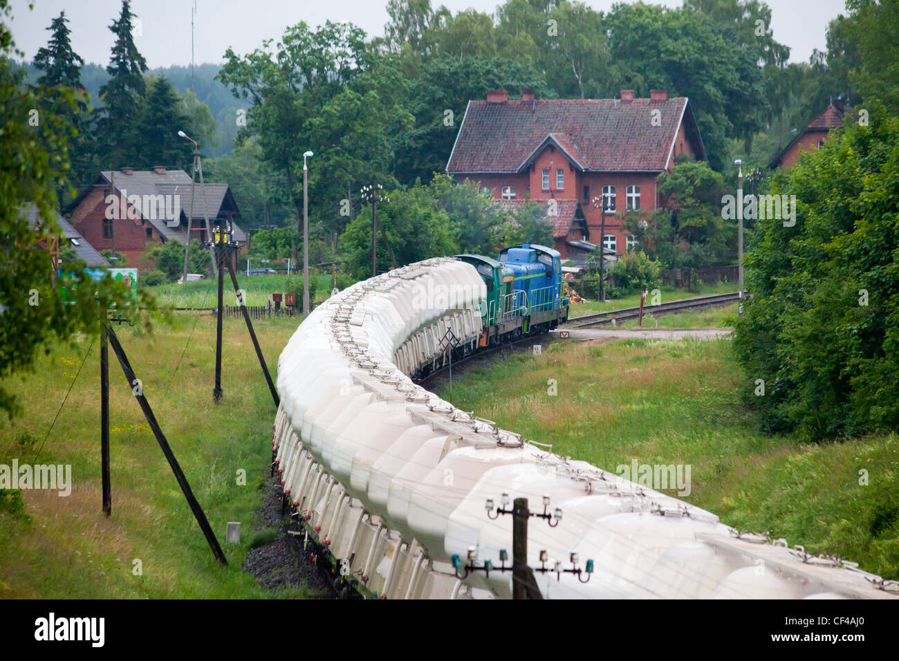 Freight diesel train Stock Photo - Alamy