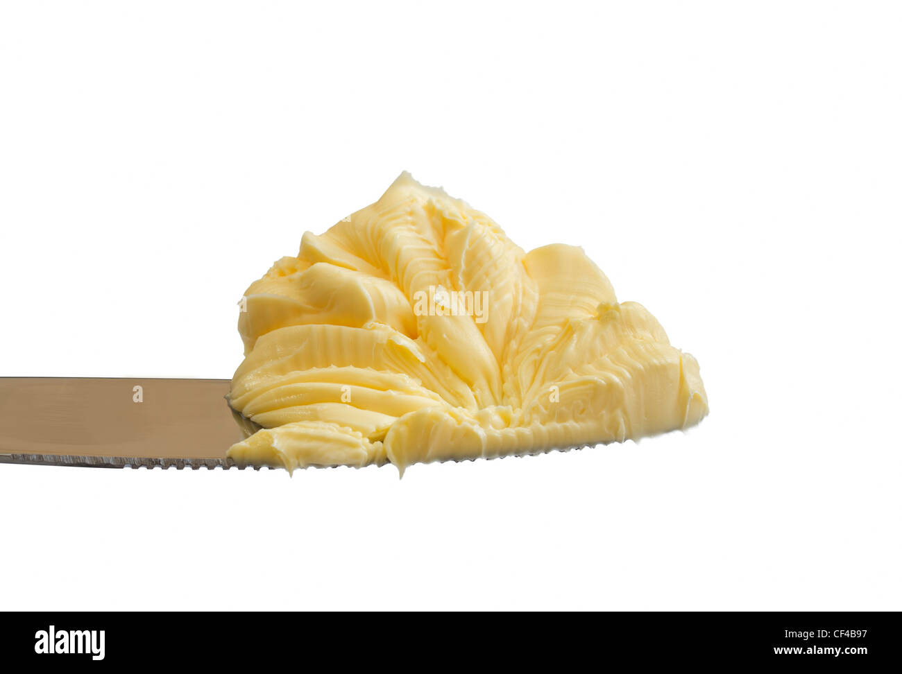 Butter on a knife Stock Photo Alamy