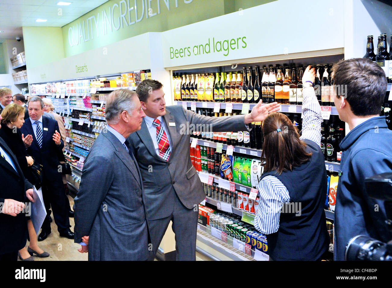 Prince Charles opens Little Waitrose Supermarket in Poundbury, Dorset ...