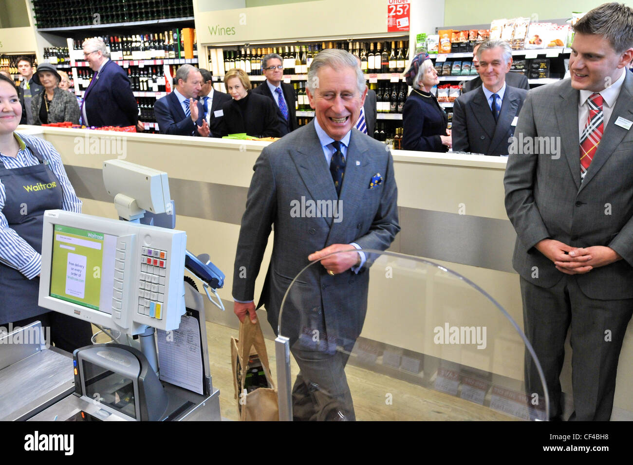 Prince Charles opens Little Waitrose Supermarket in Poundbury, Dorset ...