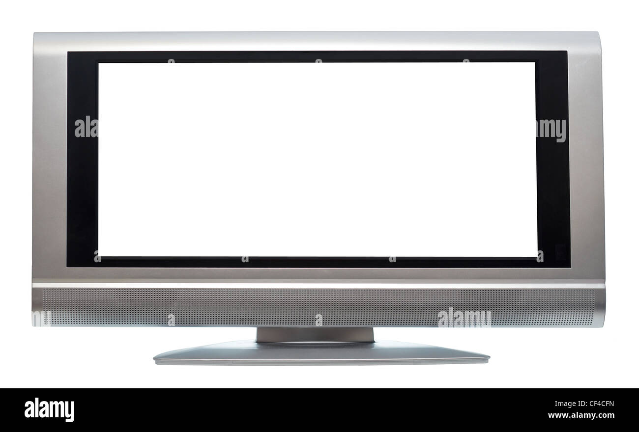 Flat Widescreen LCD Television Set Stock Photo