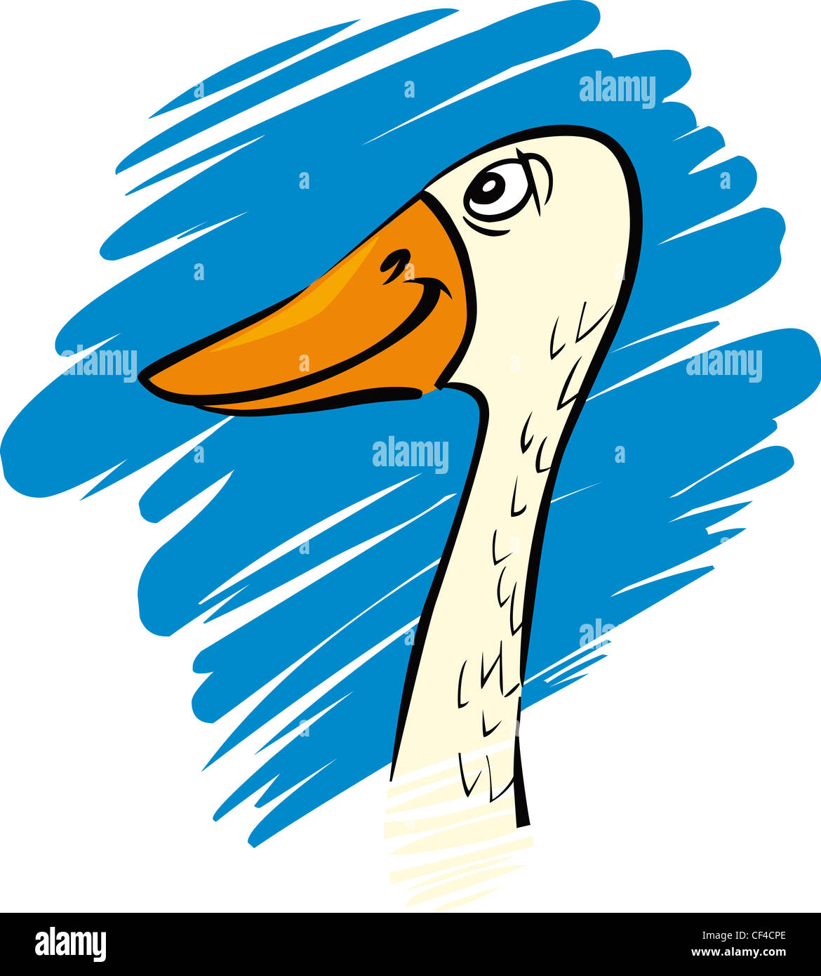 cartoon humorous illustration of funny farm goose Stock Photo Alamy