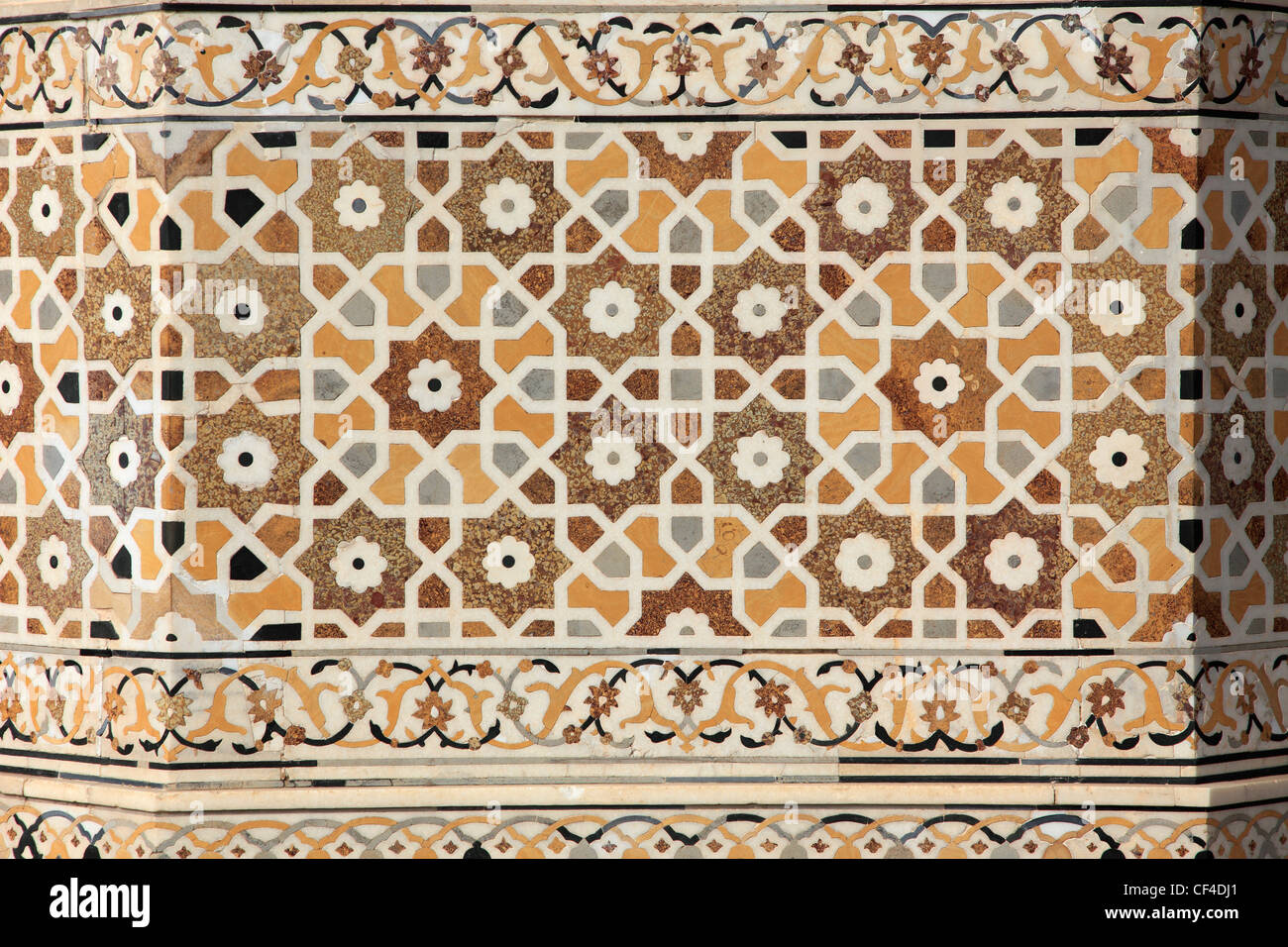 India, Uttar Pradesh, Agra, Itimad-ud-Daulah, pietra dura, marble ...
