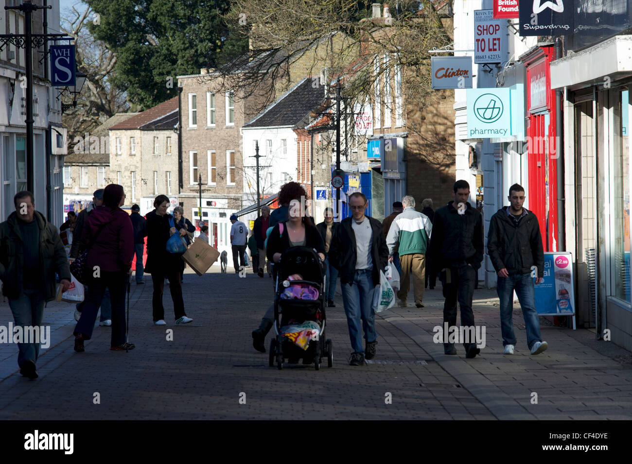 Thetford Town Centre Stock Photo Alamy