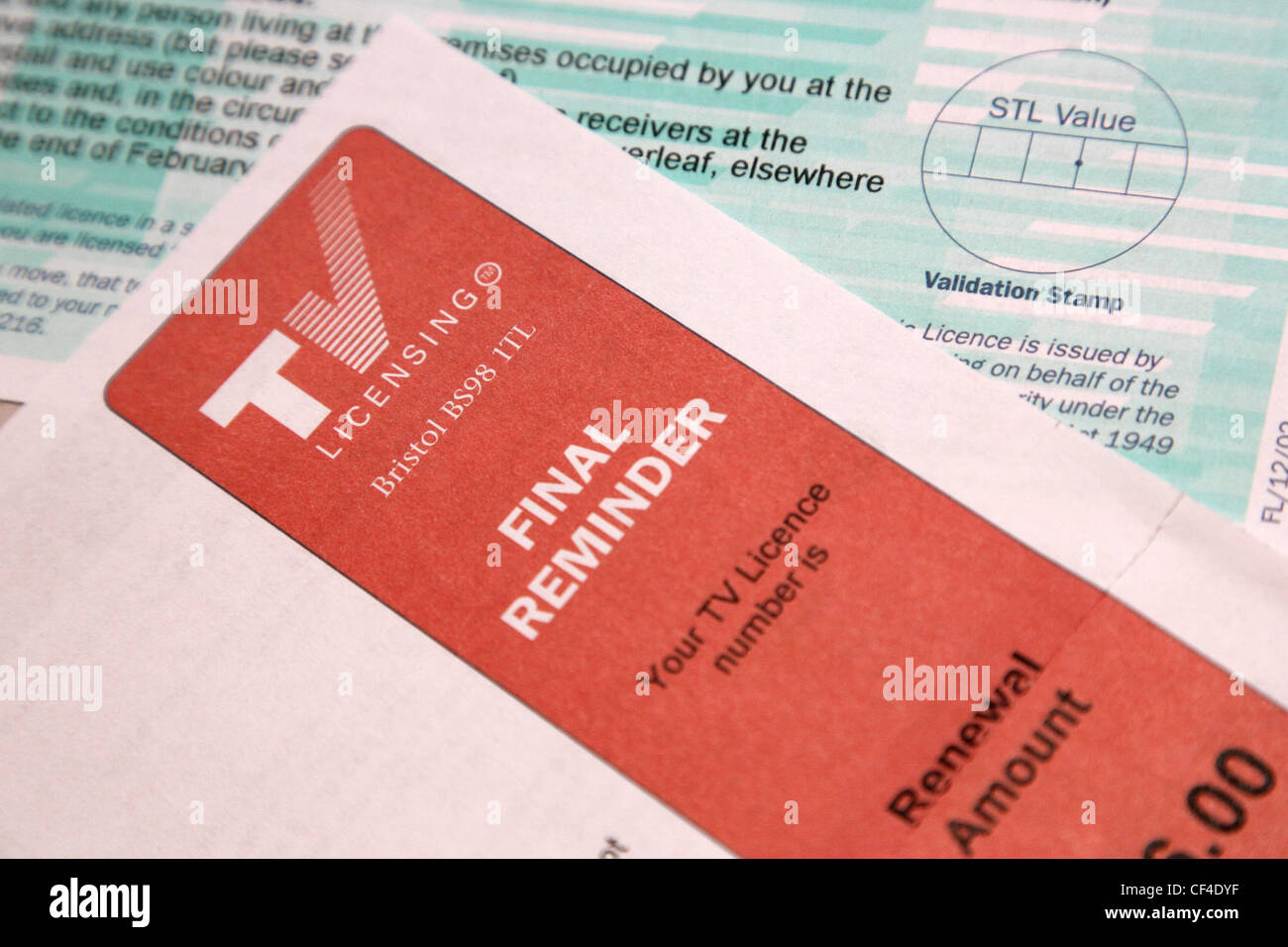 Tv licence final reminder hires stock photography and images Alamy