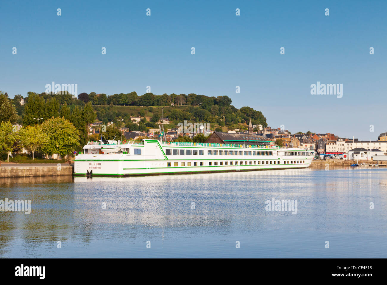 The riverboat Renoir on the River Seine at Honfleur, Normandy, France. Stock Photo