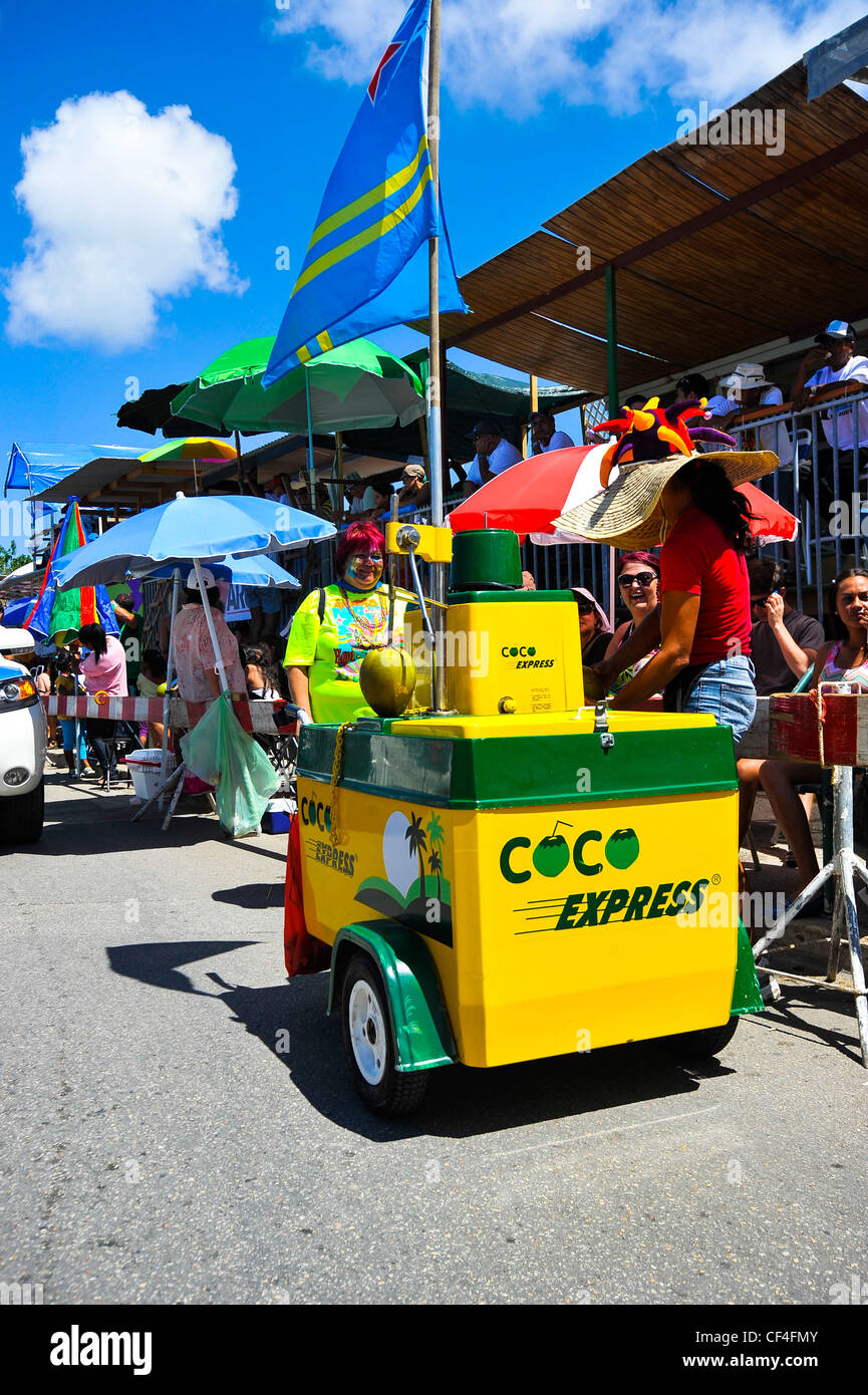 Grand Parade in Aruba celebrating the 58 Carnival festival Stock Photo