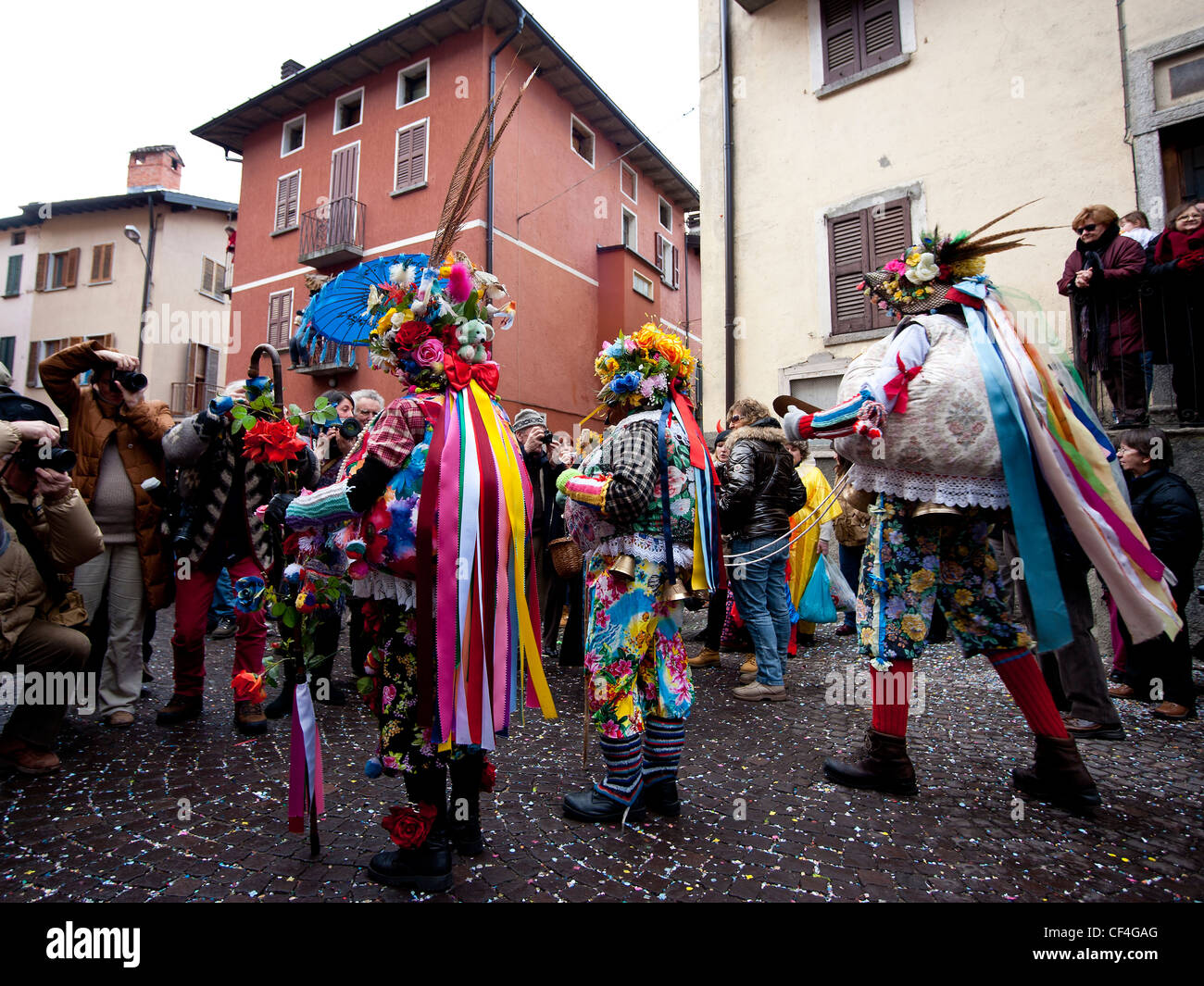 Typical Mask of Schignano Carnival, lake of Como Lombardy Italy Stock Photo