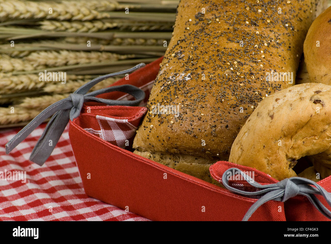variety of different freshly baked bread in baskets Stock Photo Alamy