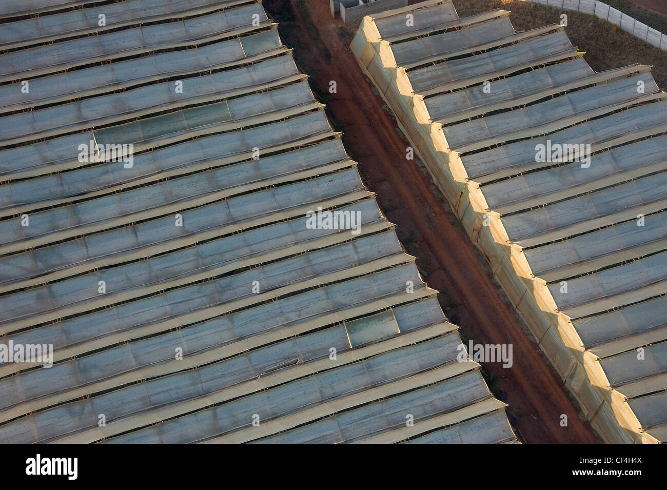 Aerial views of greenhouses from Zimbabwe Stock Photo Alamy