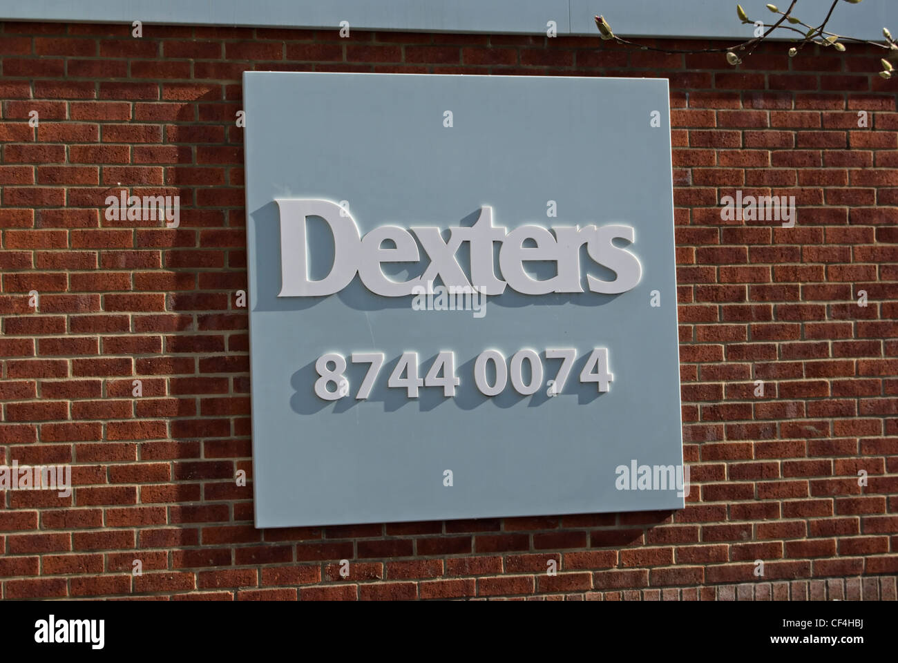 sign for dexters estate agents, twickenham, middlesex, england Stock