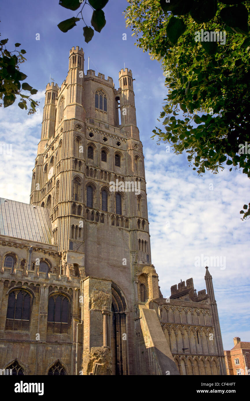 Ely Cathedral, known locally as 'the ship of the Fens'. Stock Photo