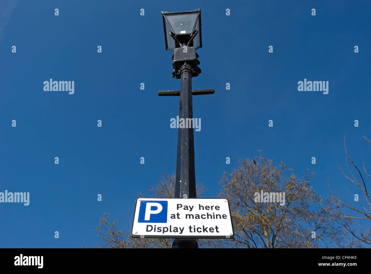 Parking Machine Sign pay here at machine car parking sign in twickenham, middesex, england ...
