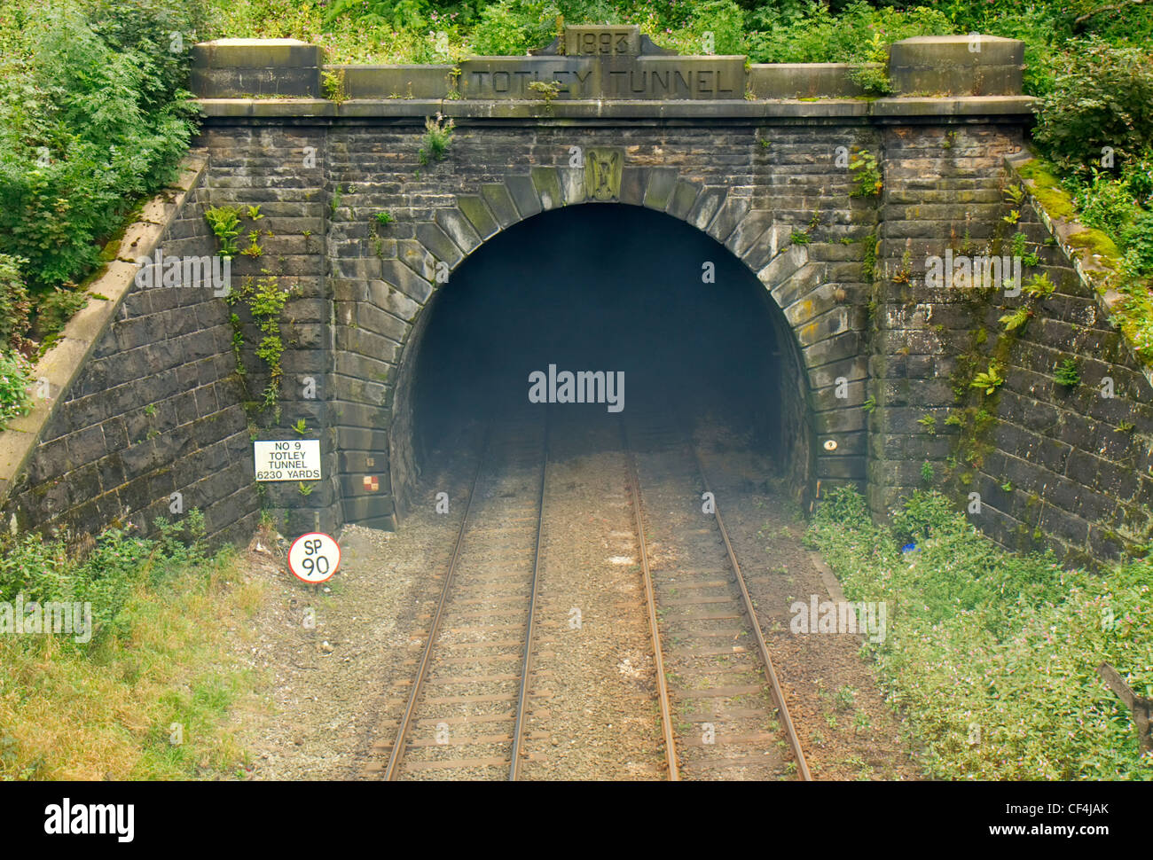 Totley railway tunnel in Derbyshire which is the longest main line