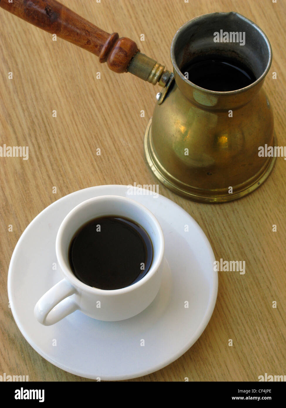 Arabic Coffee and Ibrik Stock Photo