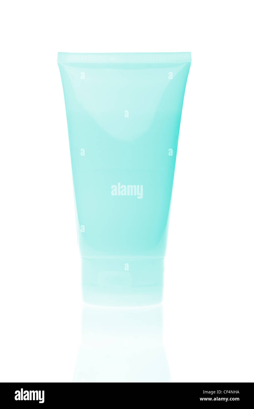 green cosmetic bottle isolated on white background Stock Photo - Alamy