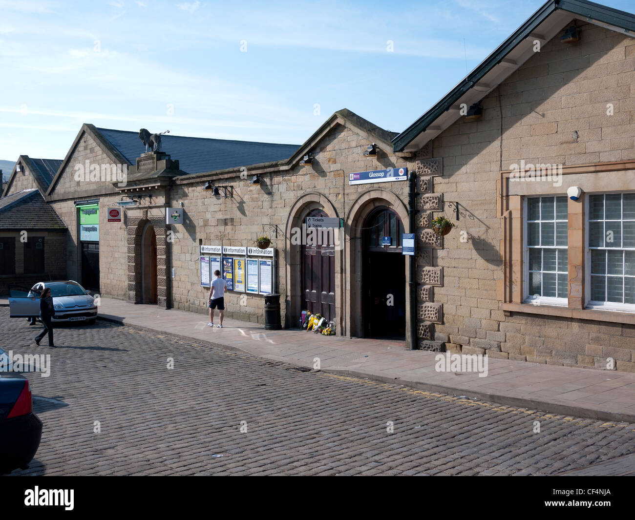 Glossop Railway Station, Glossop, Derbyshire, England, UK Stock Photo