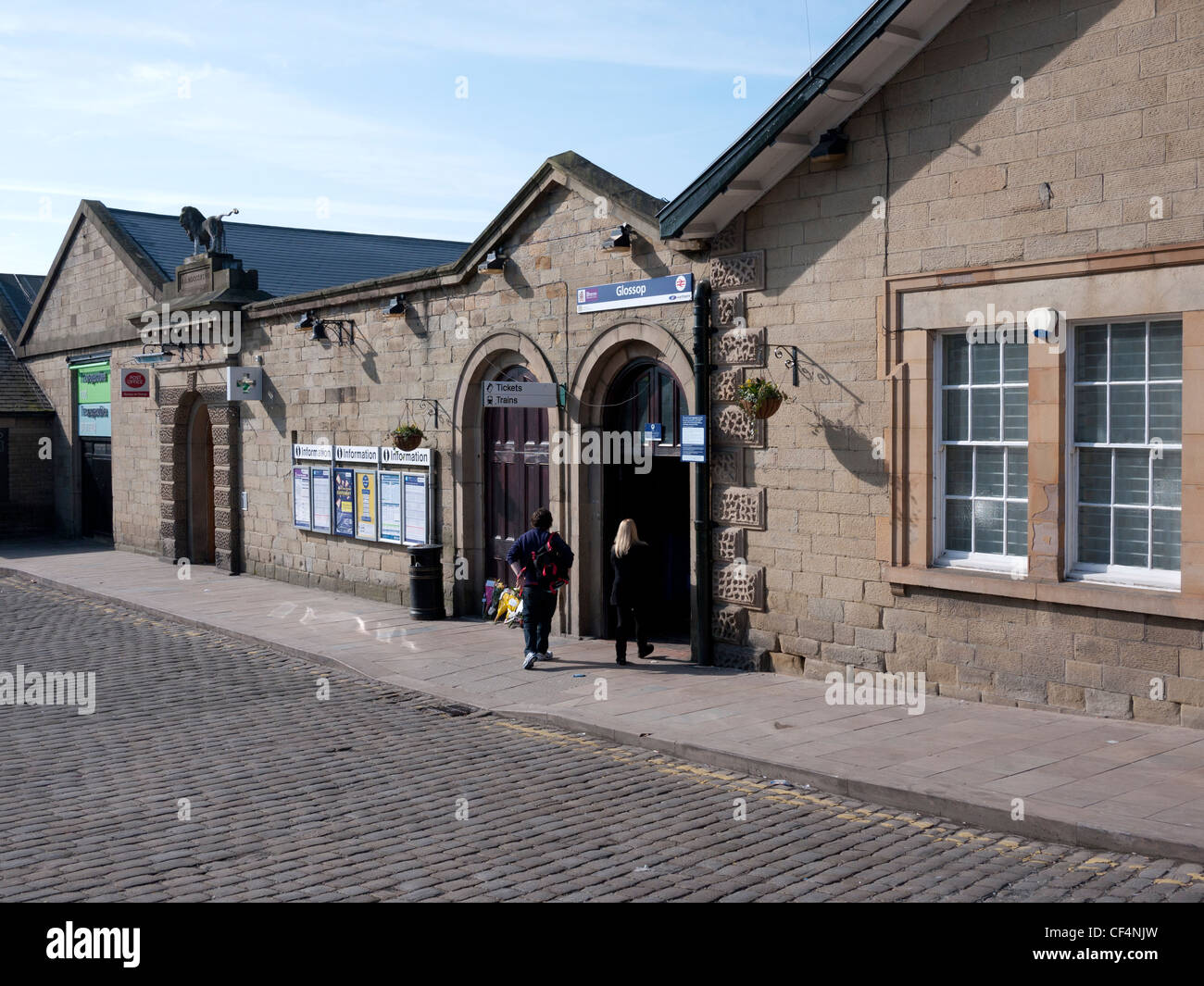 Glossop Railway Station, Glossop, Derbyshire, England, UK Stock Photo