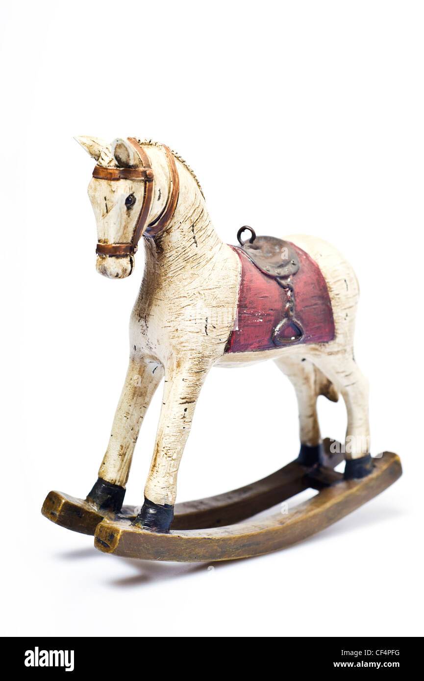 retro rocking horse toy Stock Photo