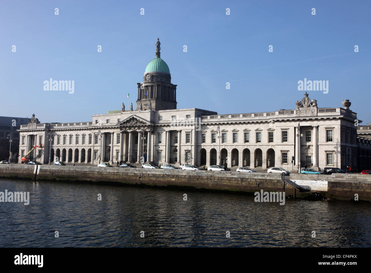 The Custom House, a neoclassical 18th century building by James Gandon on the River Liffey, Dublin. Stock Photo