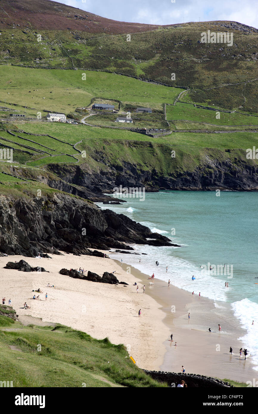 Coomenoole Beach, film location for Ryans Daughter, at Dunmore Head on the Dingle Peninsula, the most westernmost point of Irela Stock Photo