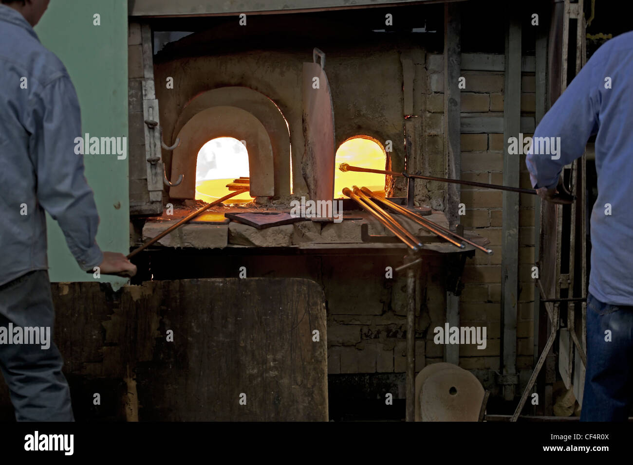 Murano glass blowers at work Stock Photo Alamy