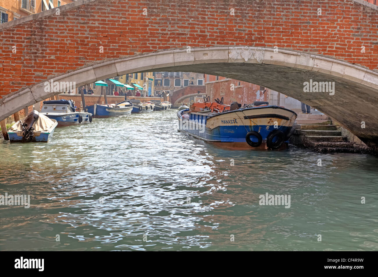 Bridge in Dorsoduro, Venice, Veneto, Italy Stock Photo