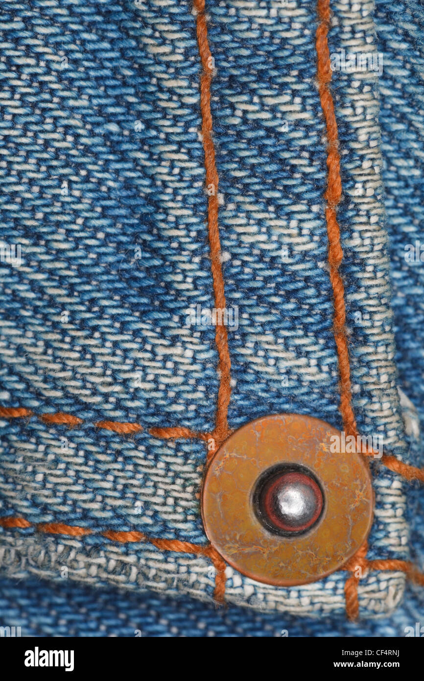 Blue Jeans Stitched Yellow Thread, Close Up Stock Photo, Picture and  Royalty Free Image. Image 5697098.