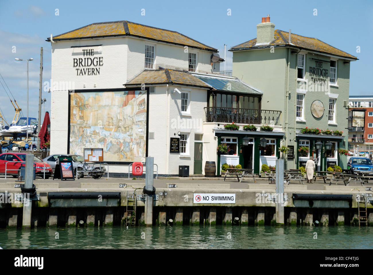 A large mural of Thomas Rowlandson's ‚Äö√Ñ√¥Portsmouth Point‚Äö√Ñ√¥, which caricatured the 'spice Island‚Äö√Ñ√¥ area as a haven Stock Photo
