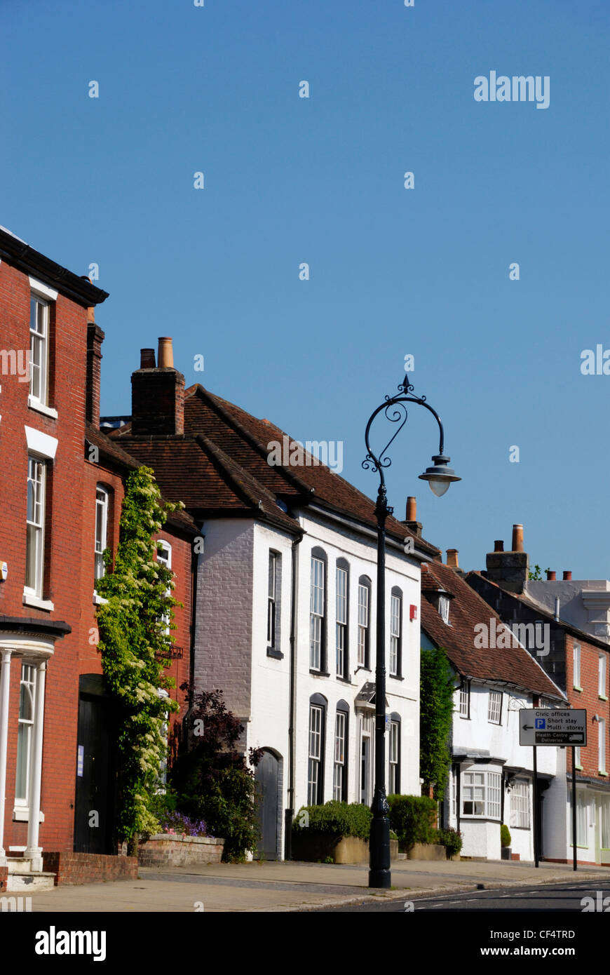 The High Street in the market town of Fareham. Stock Photo
