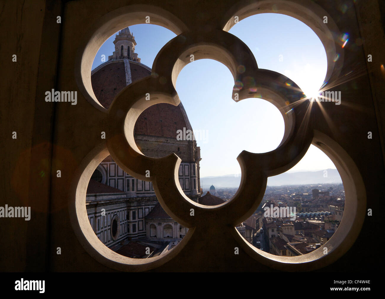 View from Campanile di Giotto, Belltower of the Duomo, Florence, Tuscany, Italy, Europe Stock Photo