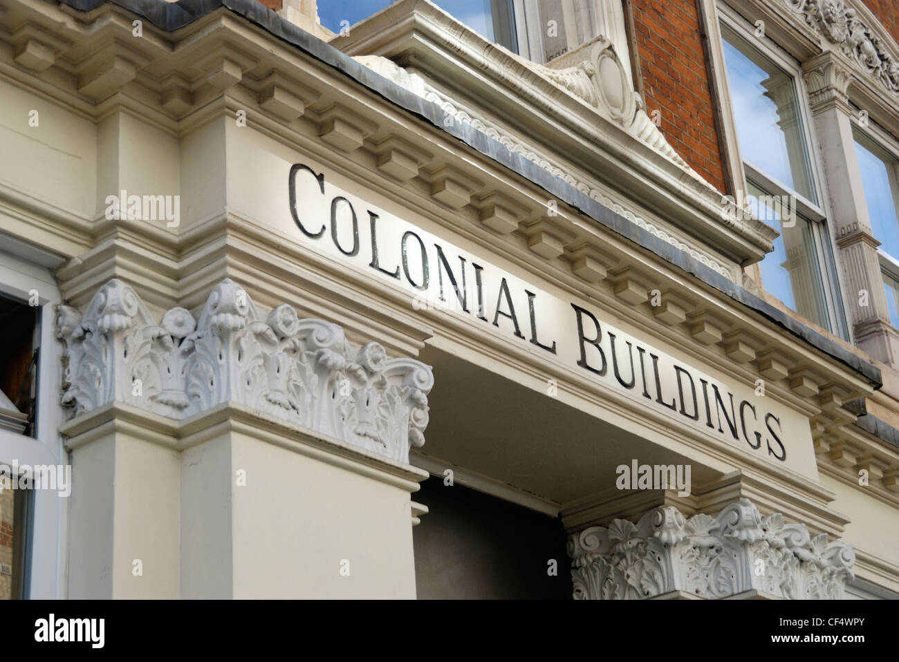 Colonial Buildings, a Victorian office block in Hatton Garden. Stock Photo
