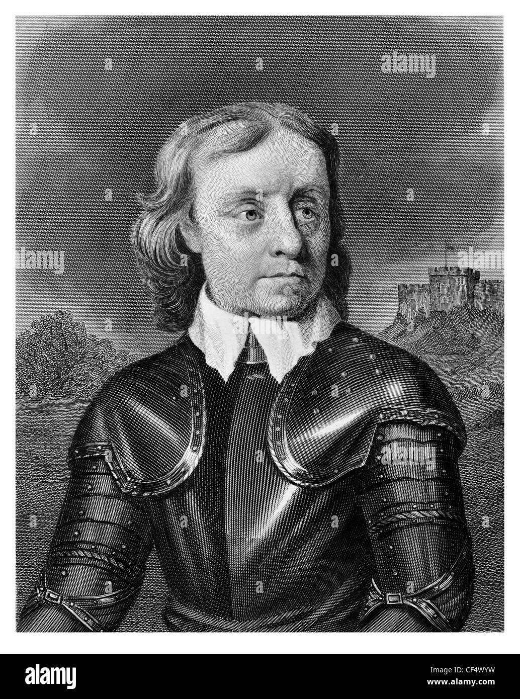 Oliver Cromwell 1599 1658 English military political leader republican parliamentarian Stuart monarchy English Civil War Lord Stock Photo