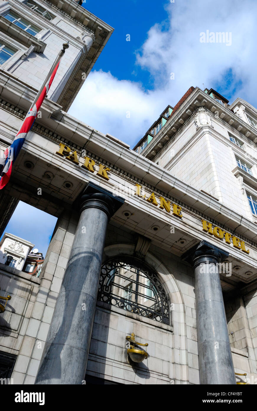 The exterior of The Park Lane Hotel in Mayfair. Stock Photo