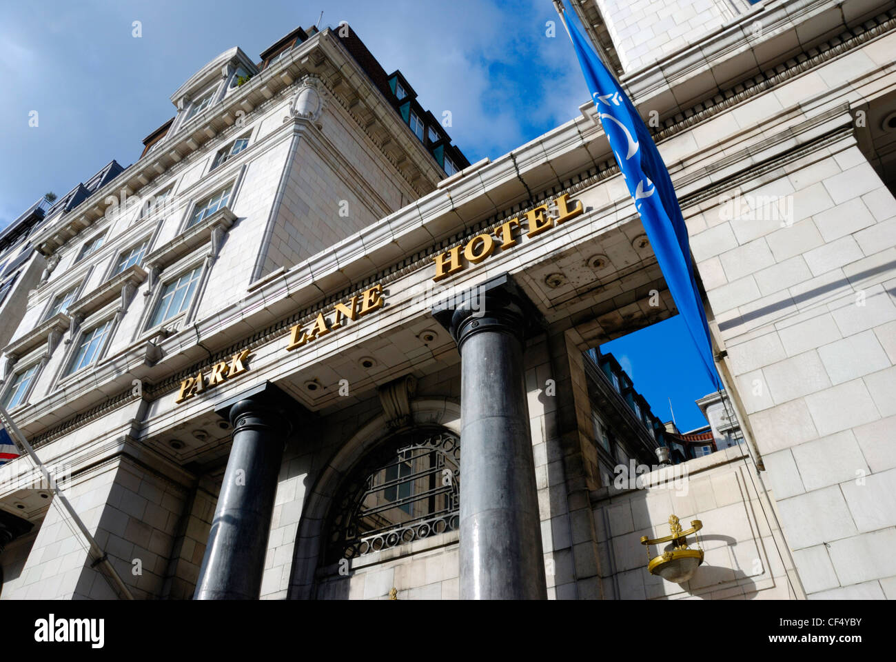 The exterior of The Park Lane Hotel in Mayfair. Stock Photo