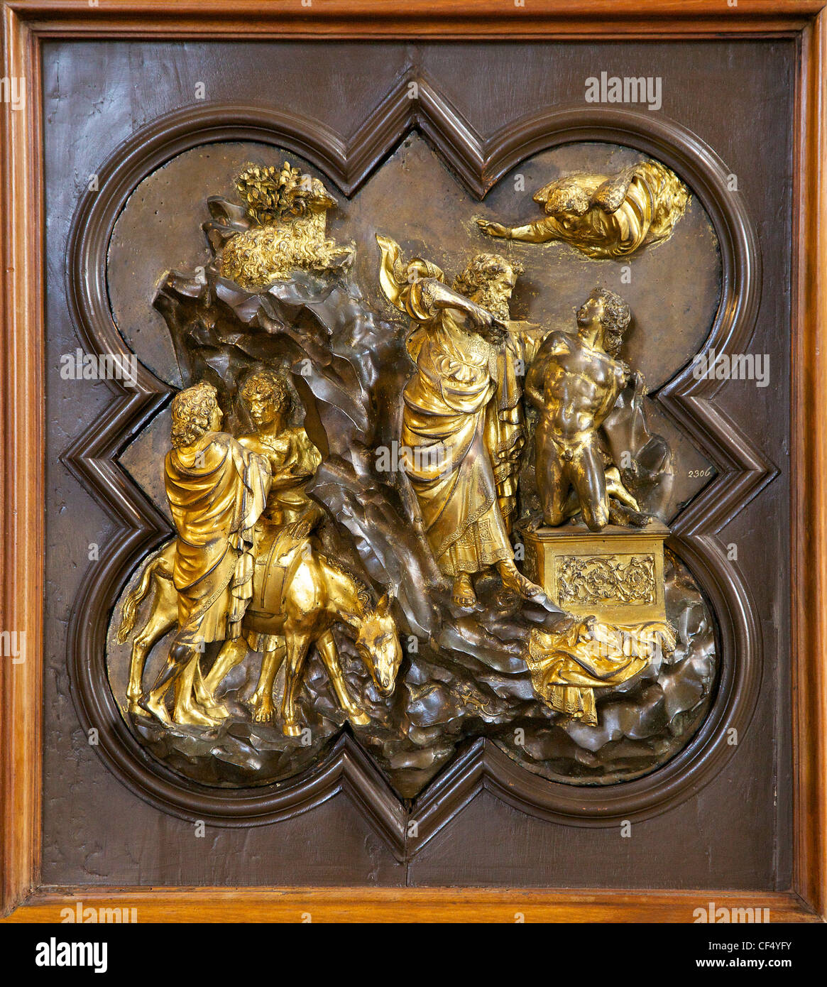 Abraham About To Slay Isaac Bronze Panel By Lorenzo Ghiberti