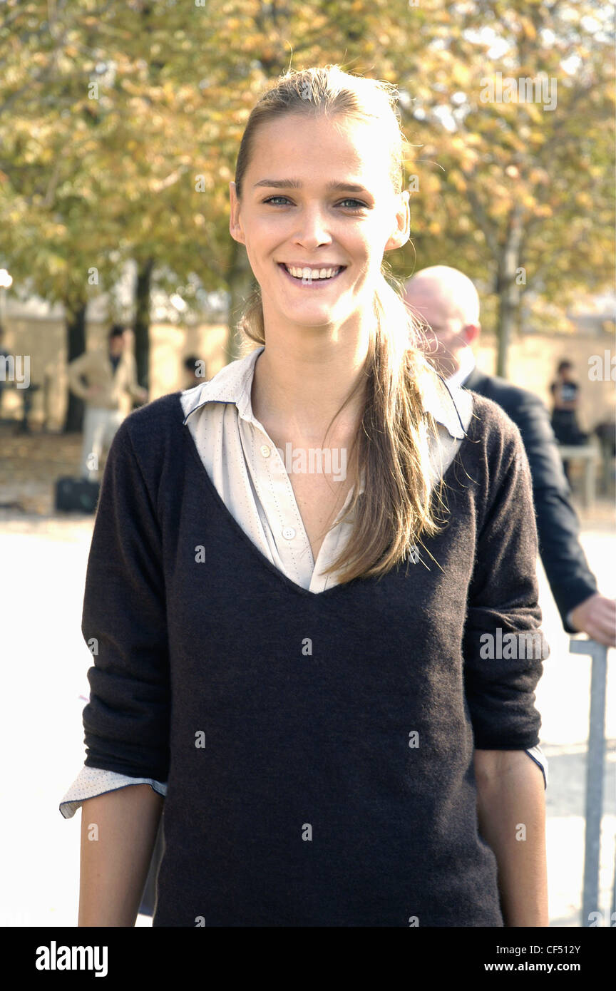 Carmen Kass attends Chanel Fall/Winter 2015-2016 Ready-To-Wear collection  show in Paris, France, on March 10, 2015. Photo by Nicolas  Briquet/ABACAPRESS.COM Stock Photo - Alamy