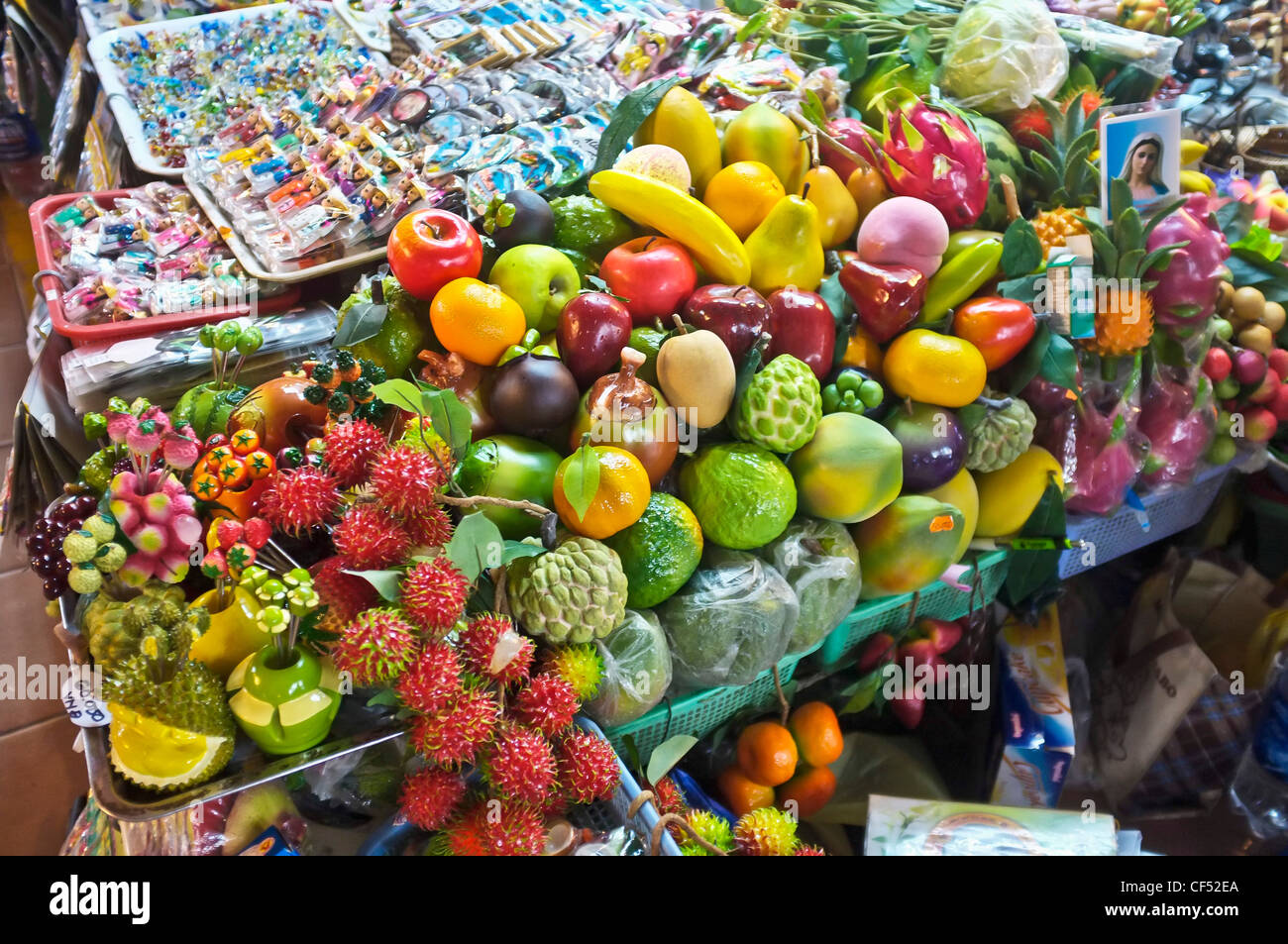 Tropical fruits, Ben Thanh market, Ho Chi Minh City, Vietnam Stock