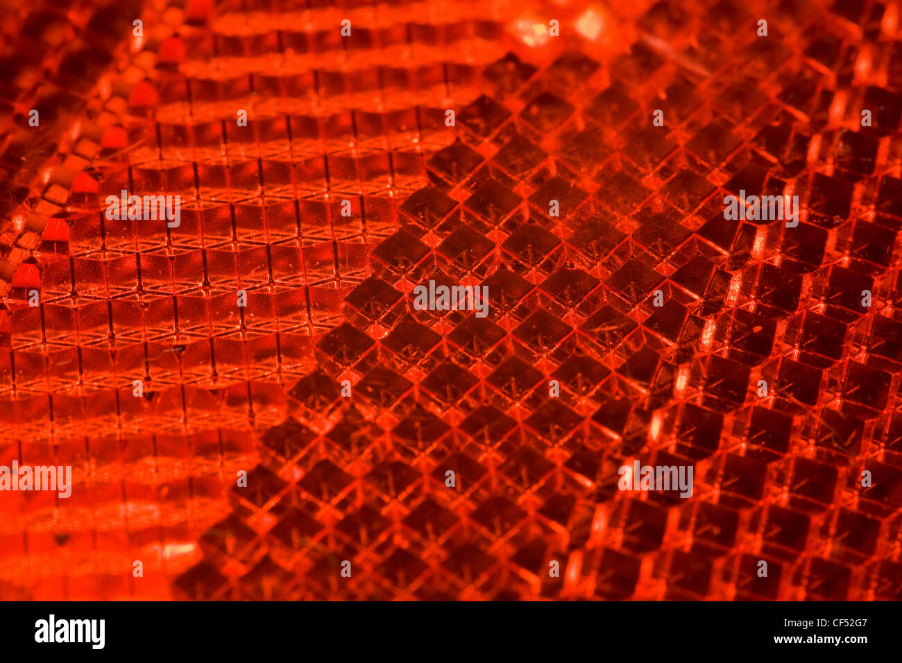 bright red abstract textural pattern, Fragment of cataphot Stock Photo