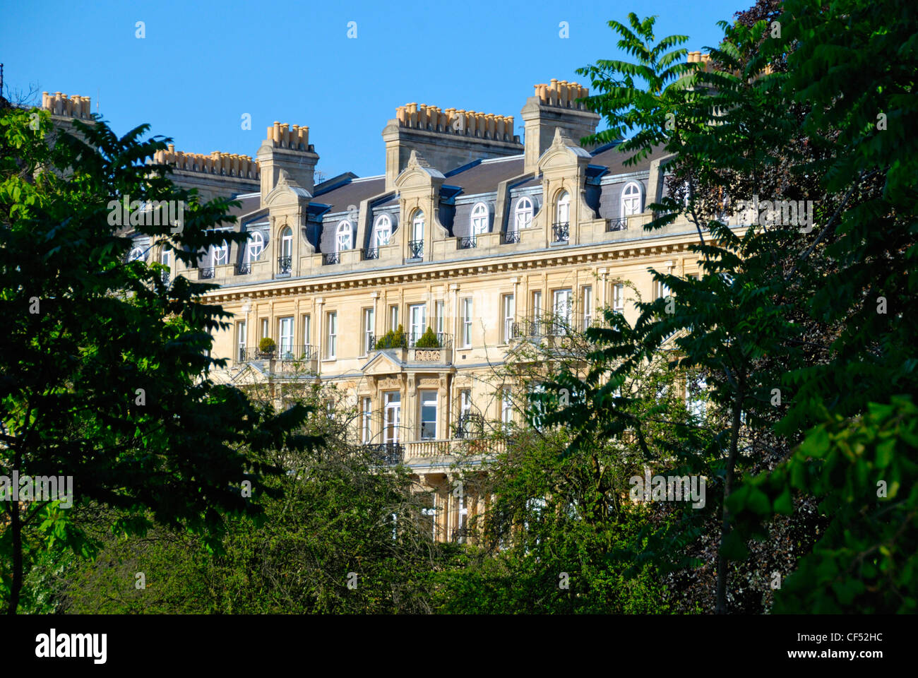 Desirable apartments overlooking Regent's Park. Stock Photo