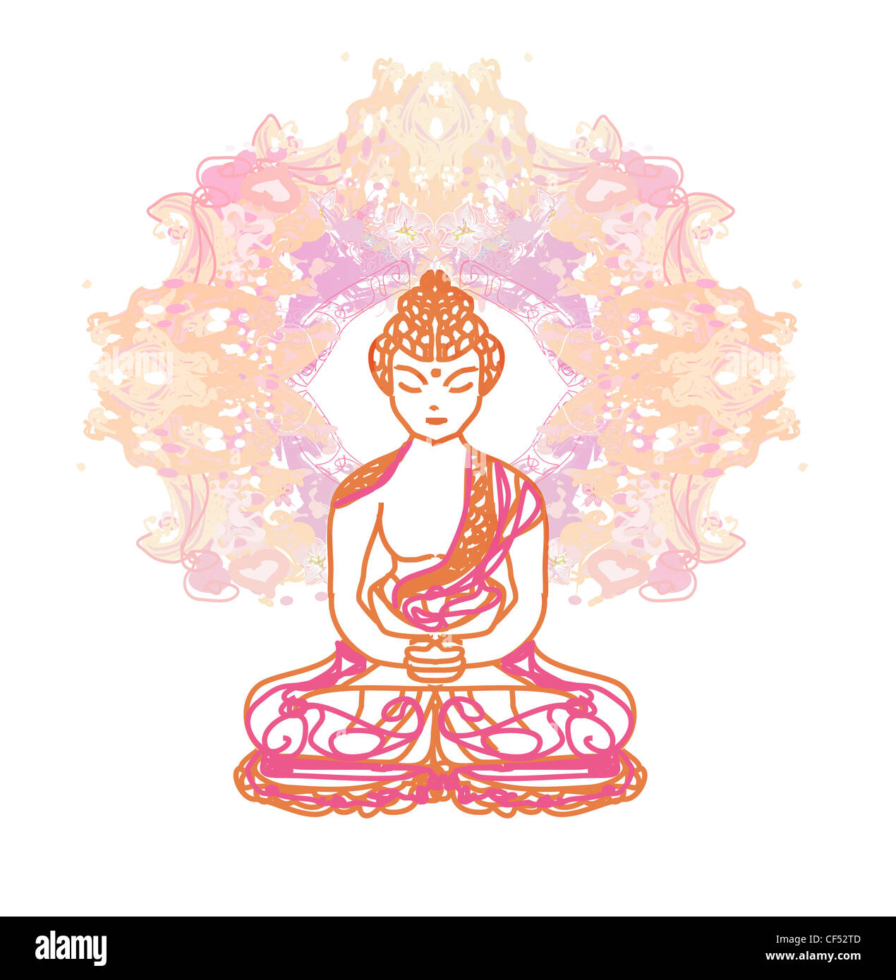 Vector of Chinese Traditional Artistic Buddhism Pattern Stock Photo - Alamy