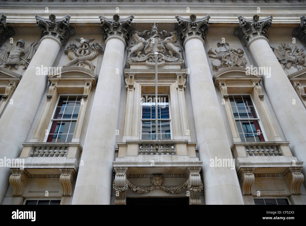 The facade of Goldsmiths' Hall, designed by Philip Hardwick and opened in 1835. Stock Photo