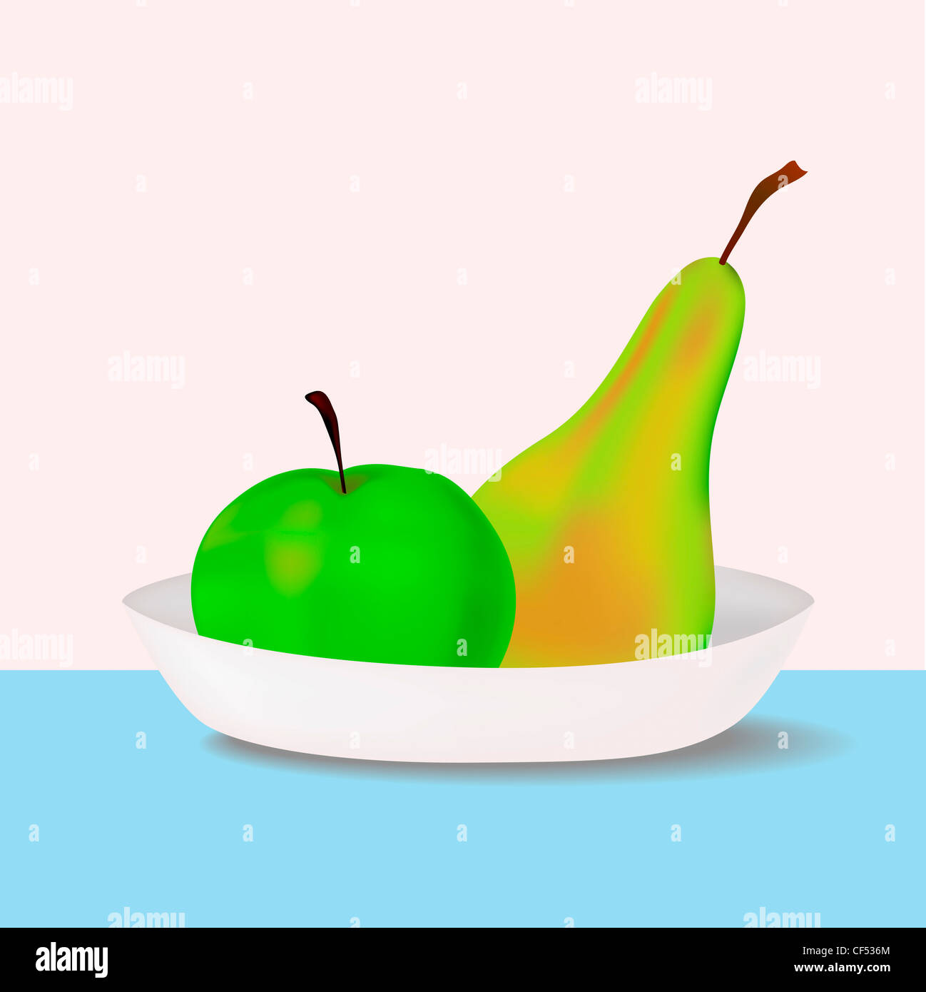 fruits apple and pear Stock Photo Alamy