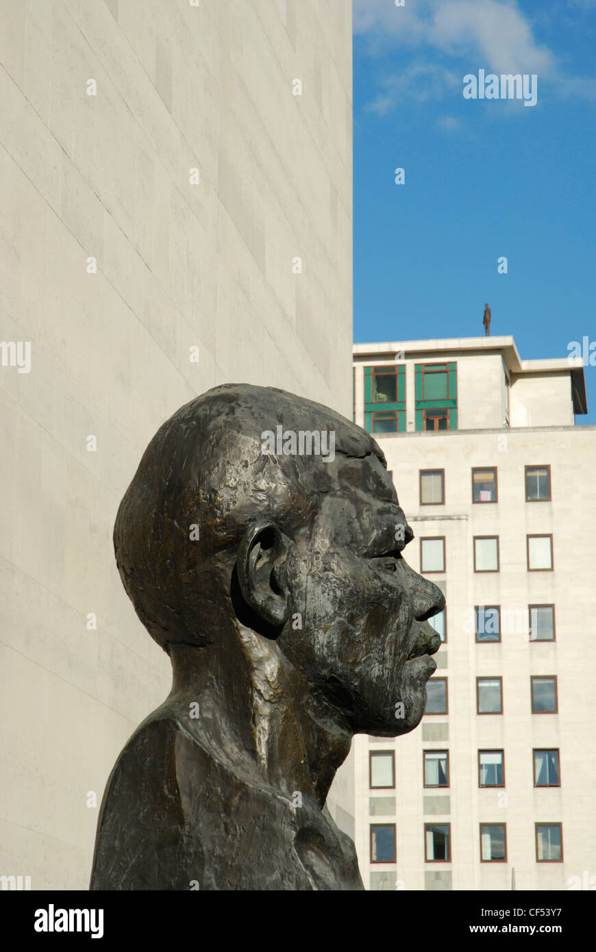 The statue of Nelson Mandela at the South Bank Centre in London Stock