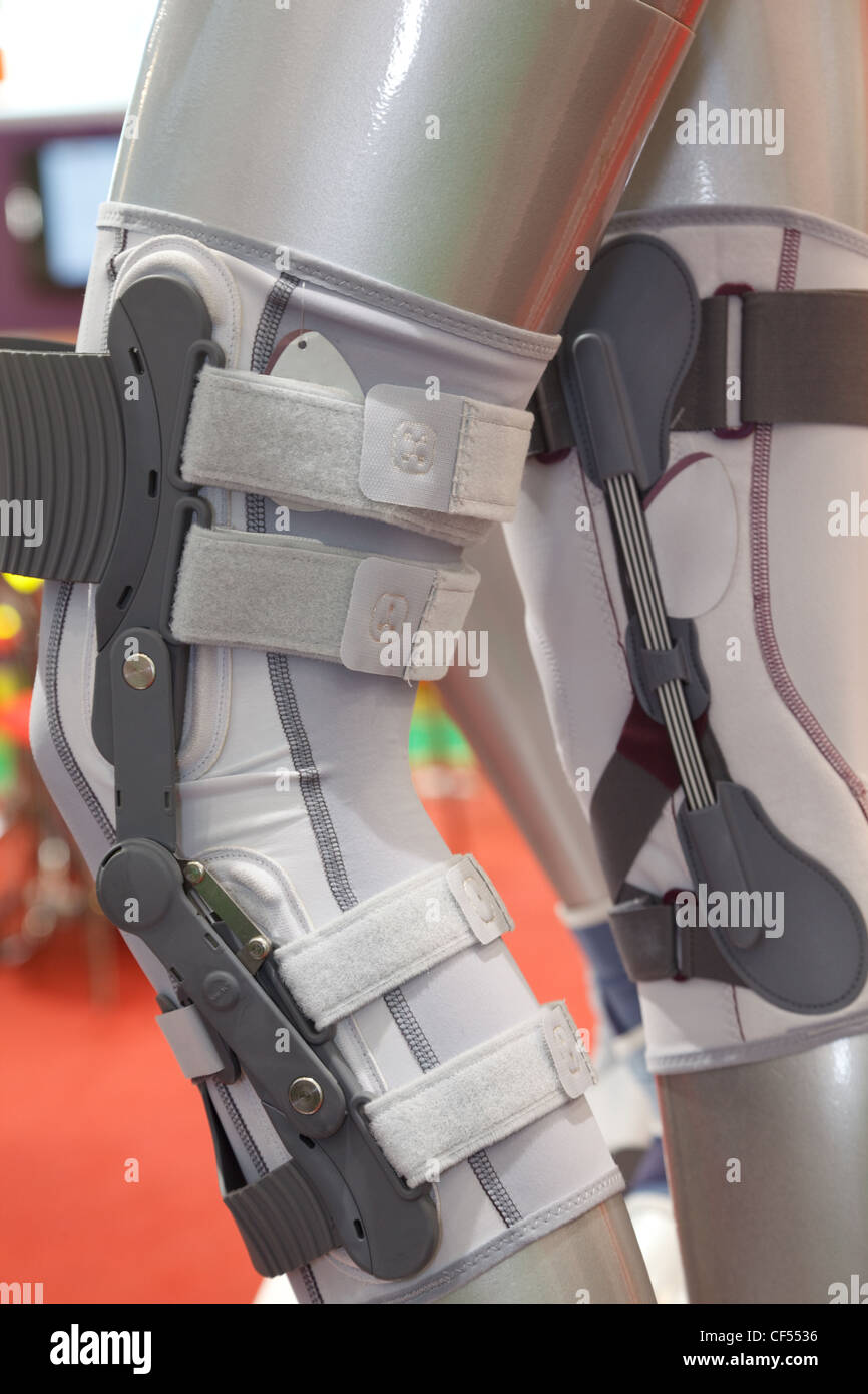 Fixing bandages for knee joint Stock Photo Alamy