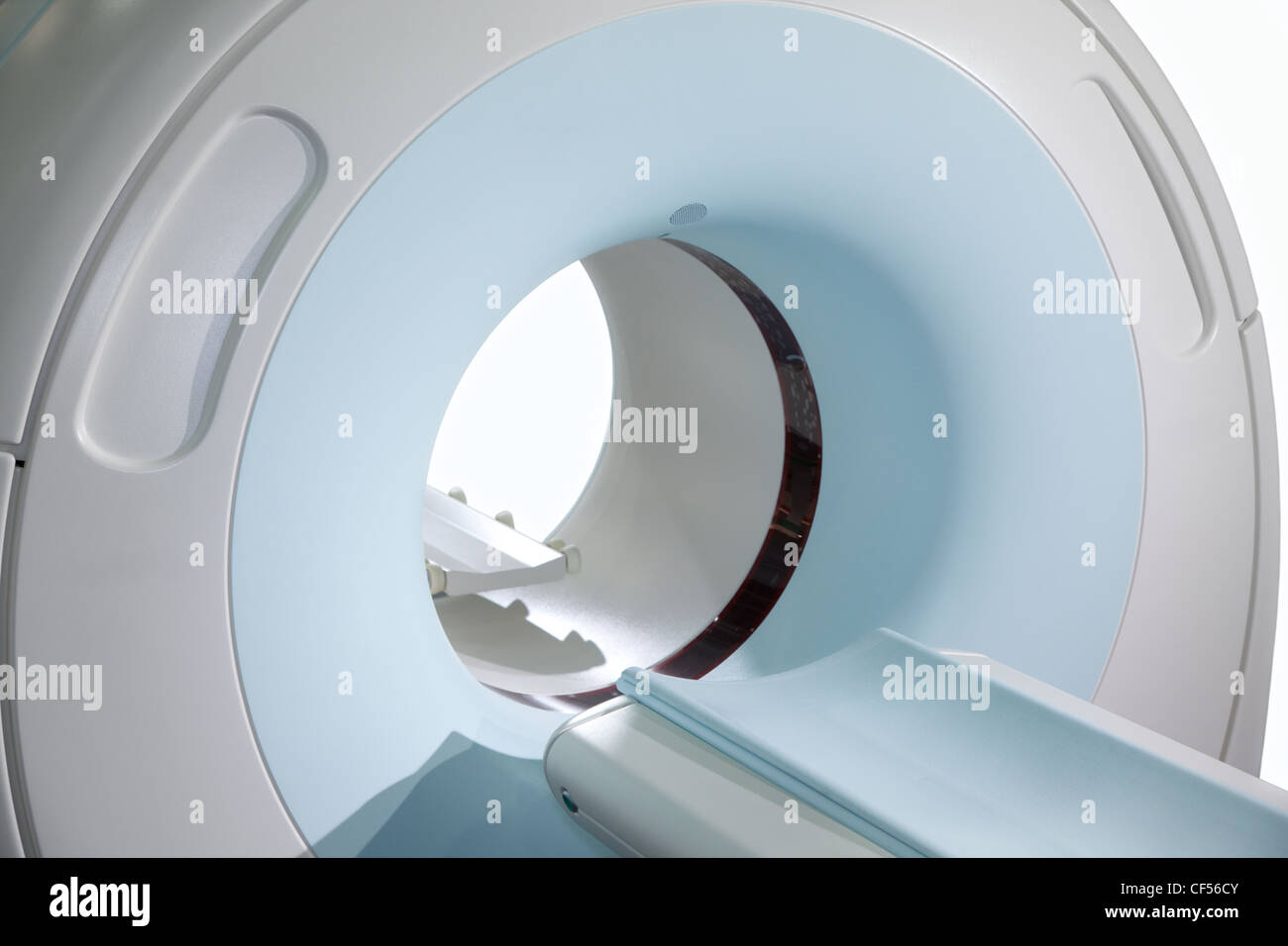 Complete CAT Scan System in a Hospital Environment. Magnetic resonance imaging scan. Isolated. Stock Photo