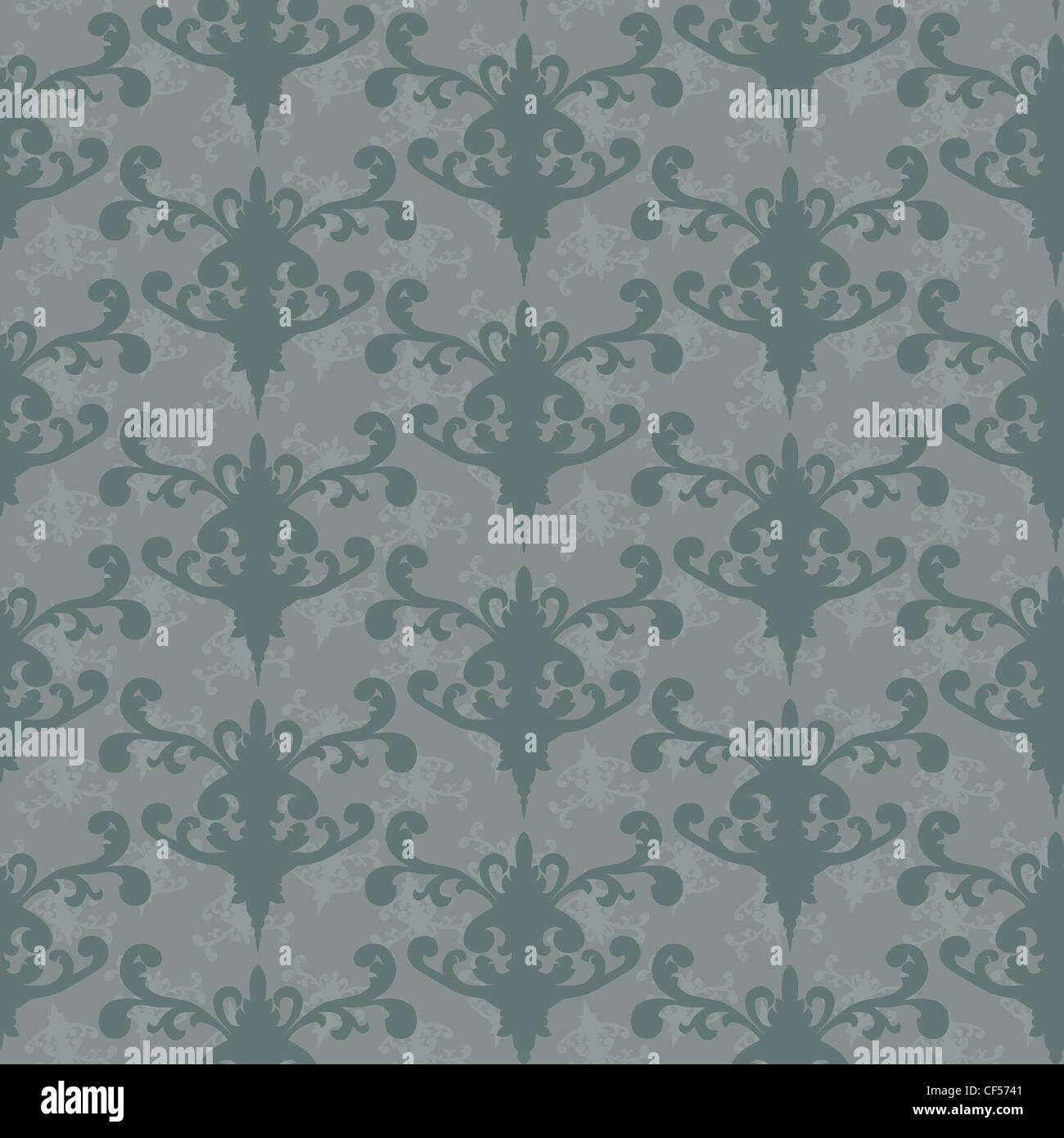 vector illustration of a seamless floral retro background Stock Photo ...