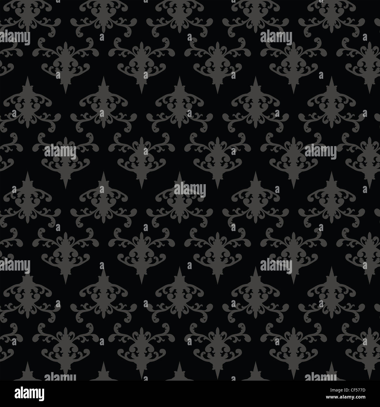 vector illustration of a seamless floral retro background Stock Photo ...